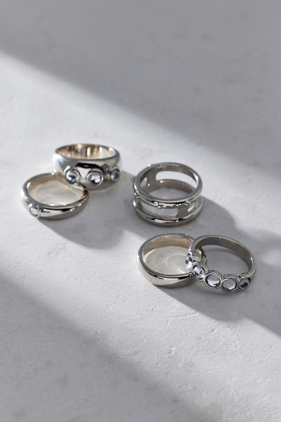 Urban Outfitters Strange Powers Ring Set In Silver, Women's At