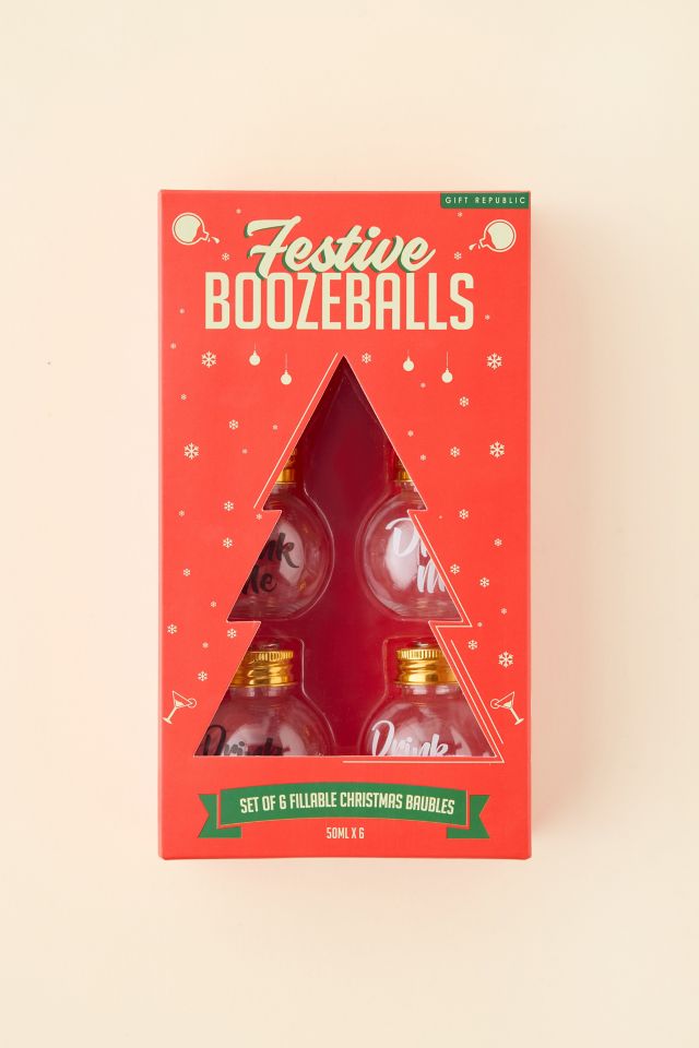 Festive Booze Balls Ornament Set #1