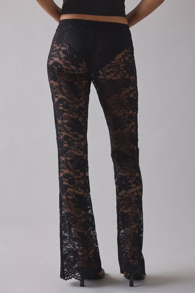 Kimchi Blue Aura Sheer Lace Flare Pants #3
