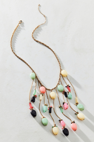 Urban Outfitters Strange Powers Stone Statement Necklace In Gold, Women's At