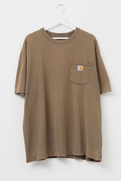 Vintage Y2K Carhartt Distressed Brown Pocket T-Shirt