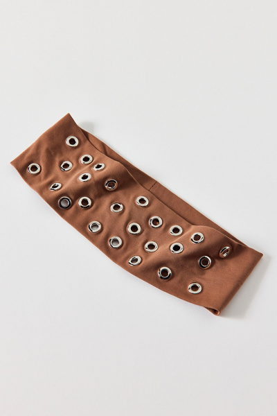 Urban Outfitters Goni Grommet Soft Headwrap Headband In Brown, Women's At  In Brown