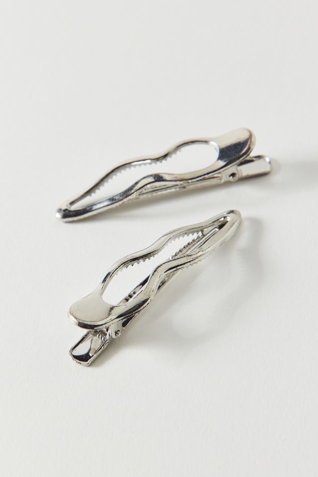 Wavy Metal Hair Clip Set #1