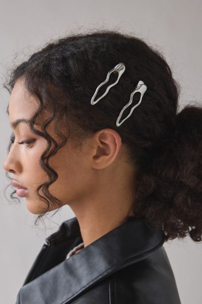 Wavy Metal Hair Clip Set
