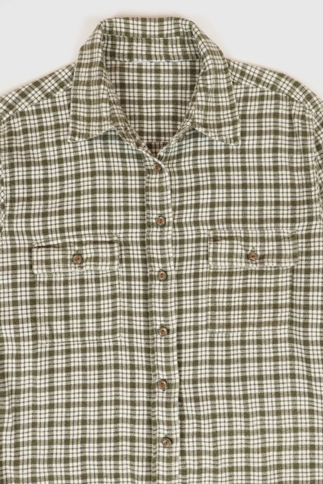 Vintage Flannel Button-Down Shirt #1