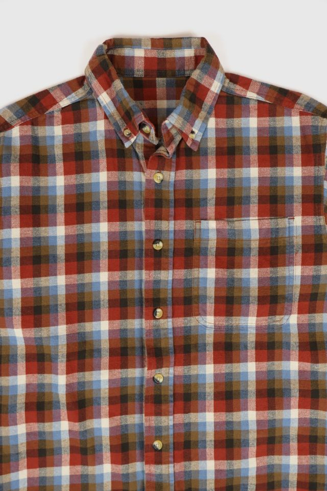 Vintage Flannel Button-Down Shirt #1