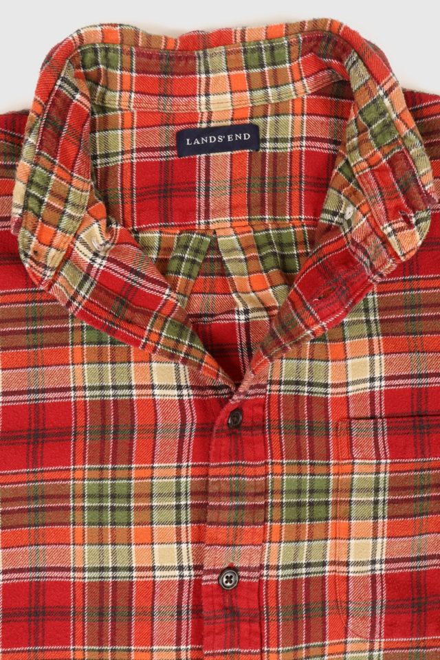 Vintage Land's End Flannel Button-Down Shirt #2
