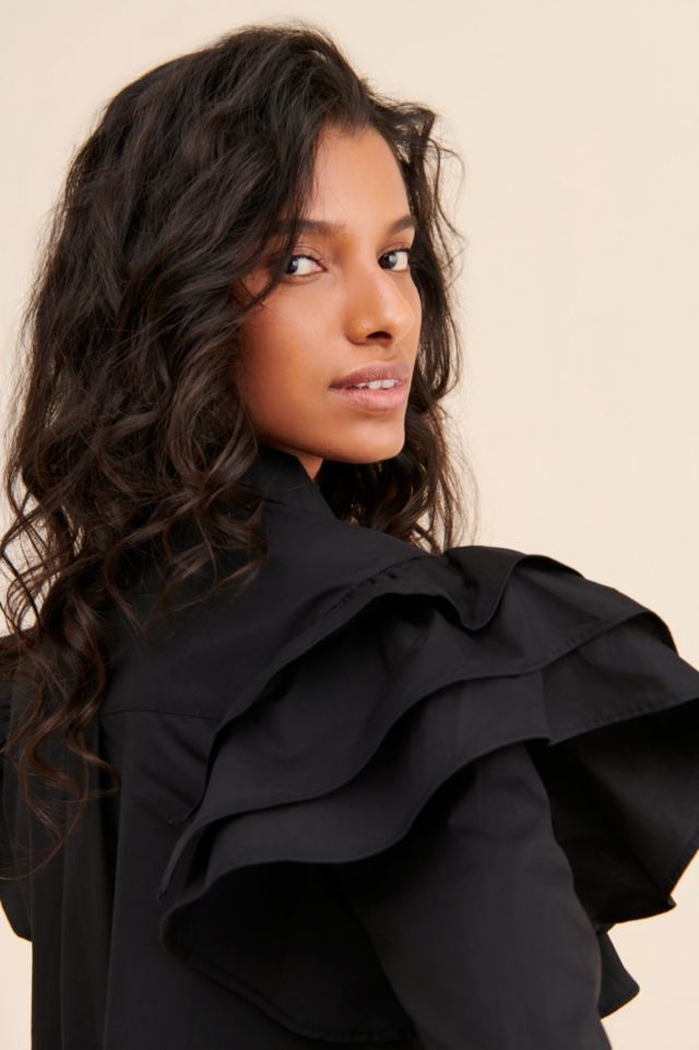 English Factory Bell Sleeve Ruffled Shirt #1