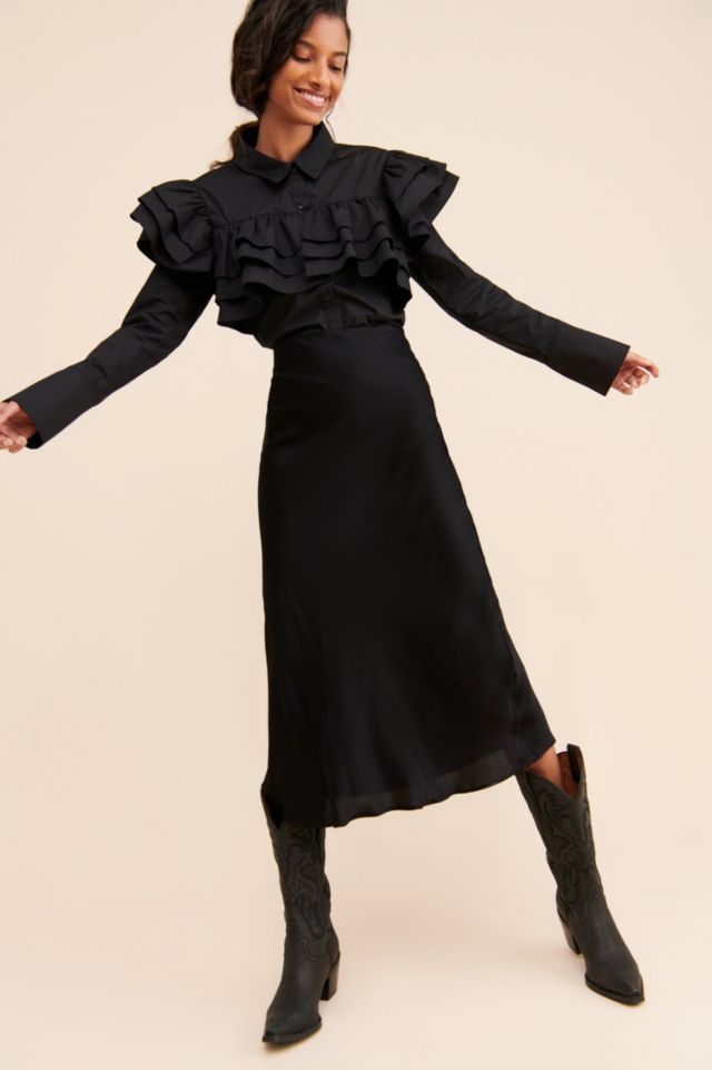English Factory Bell Sleeve Ruffled Shirt #3
