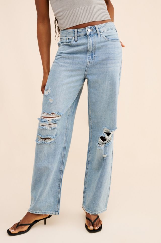 JUST BLACK DENIM Ripped Dad Jeans #2