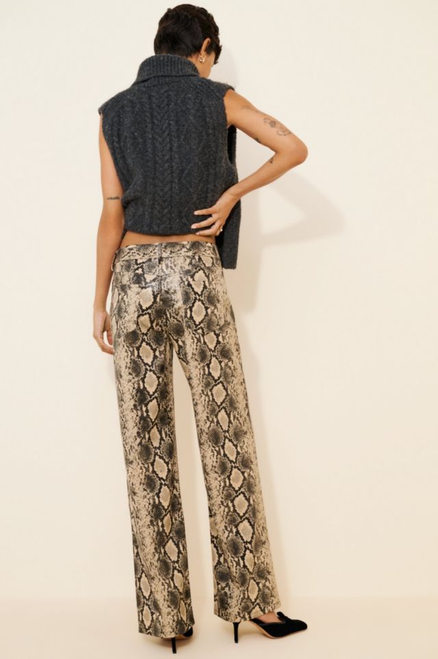 Lioness Top Model Vegan Leather Snakeskin Pants #1