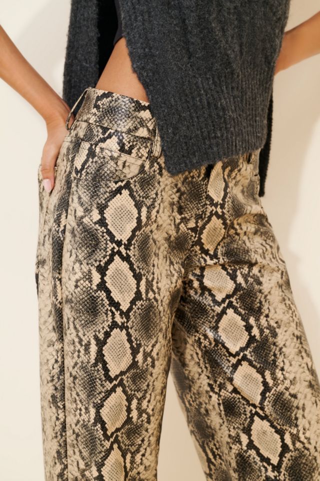 Lioness Top Model Vegan Leather Snakeskin Pants #2