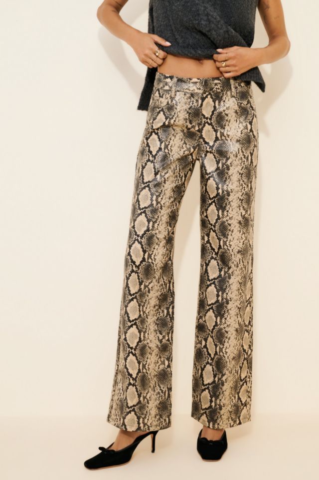 Lioness Top Model Vegan Leather Snakeskin Pants #3
