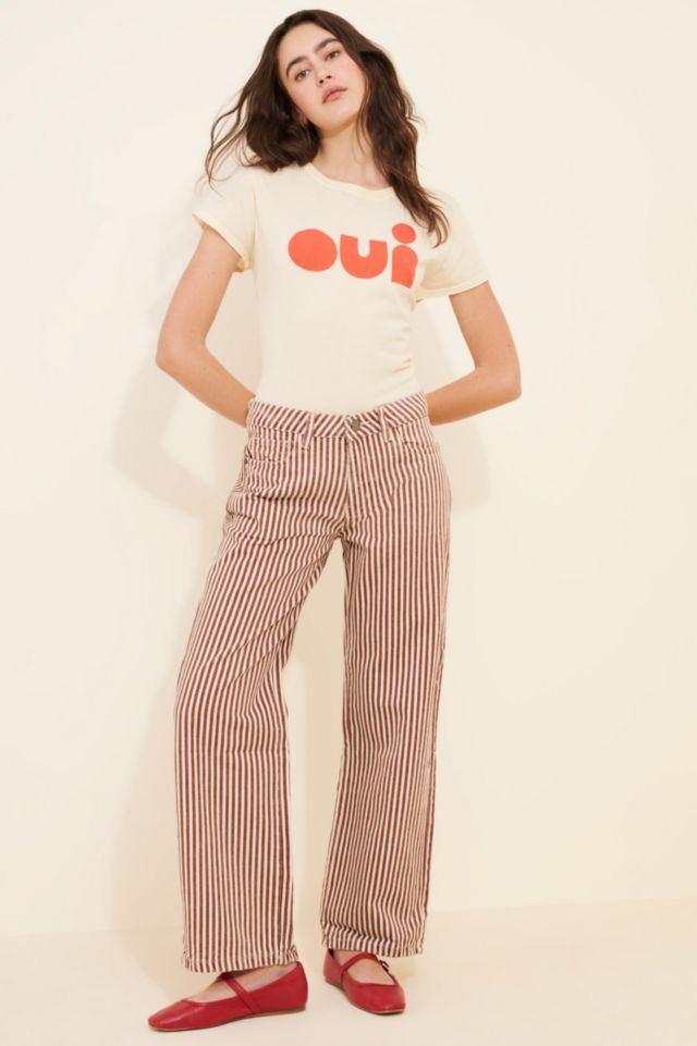 Daisy Street Mid-Rise Denim Stripe Jeans #2