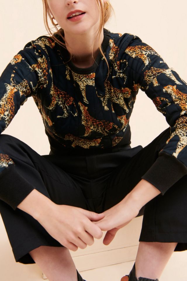 Naomi Quilted Crew Neck Sweatshirt #1