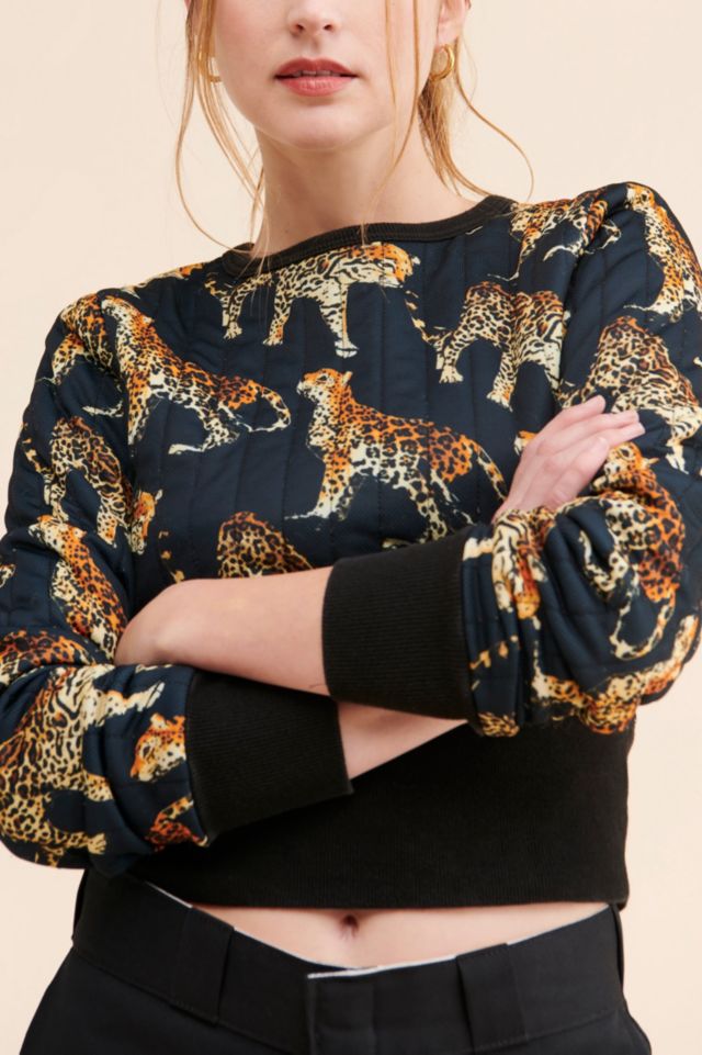 Naomi Quilted Crew Neck Sweatshirt #3