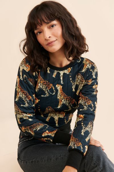 Naomi Quilted Crew Neck Sweatshirt
