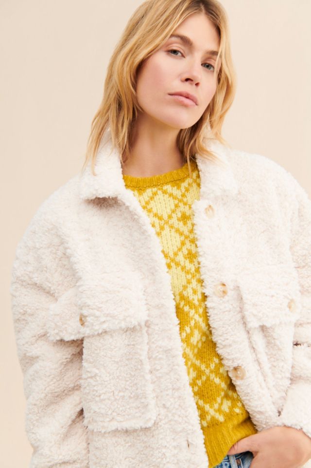 English Factory Oversized Fleece Shirt Jacket #2