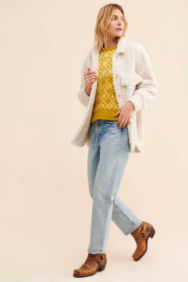 English Factory Oversized Fleece Shirt Jacket #3
