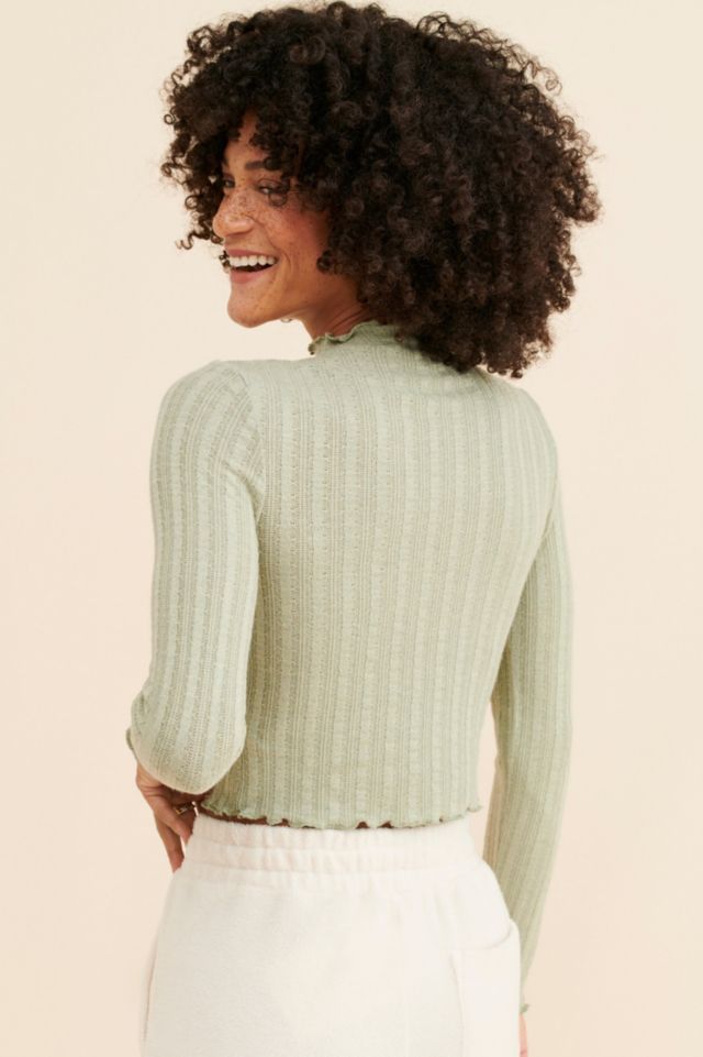 Dress Forum Lettuce Edge Long Sleeve Top #1