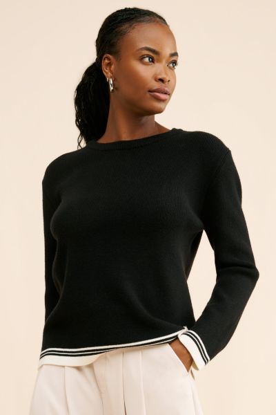 English Factory Contrast Stripe Pullover