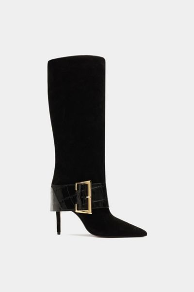 Schutz Beatrix Buckle Knee High Boot