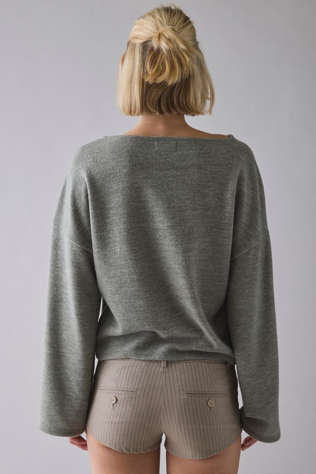 ReMADE By UO Remnants Cozy Knit Drippy Long Sleeve Top #2