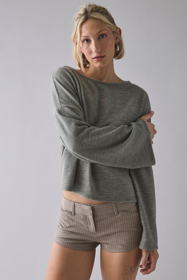 ReMADE By UO Remnants Cozy Knit Drippy Long Sleeve Top #3