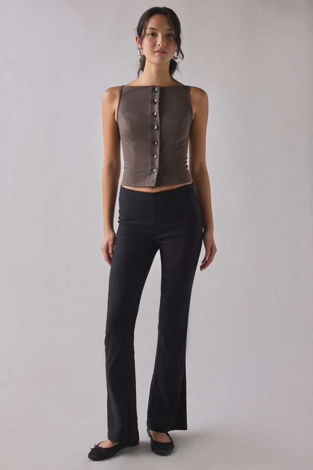 Débardeur à col bateau haut et boutonné à rayures ReMADE By UO Remnants #2