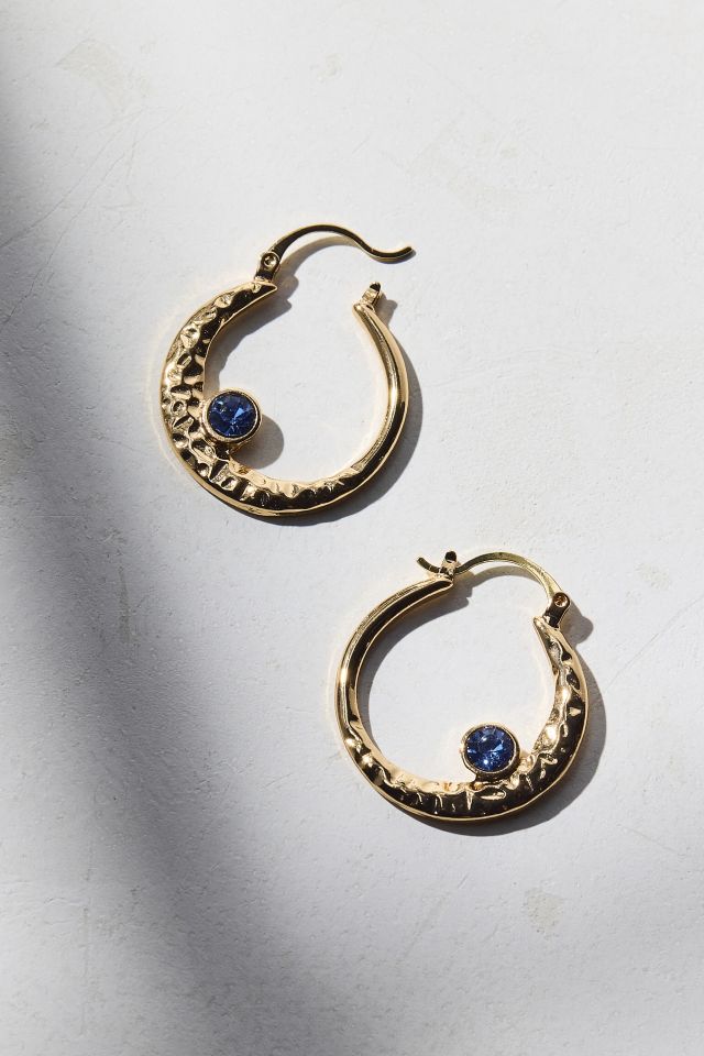 Cosmic Shores Hammered Metal Hoop Earring #1
