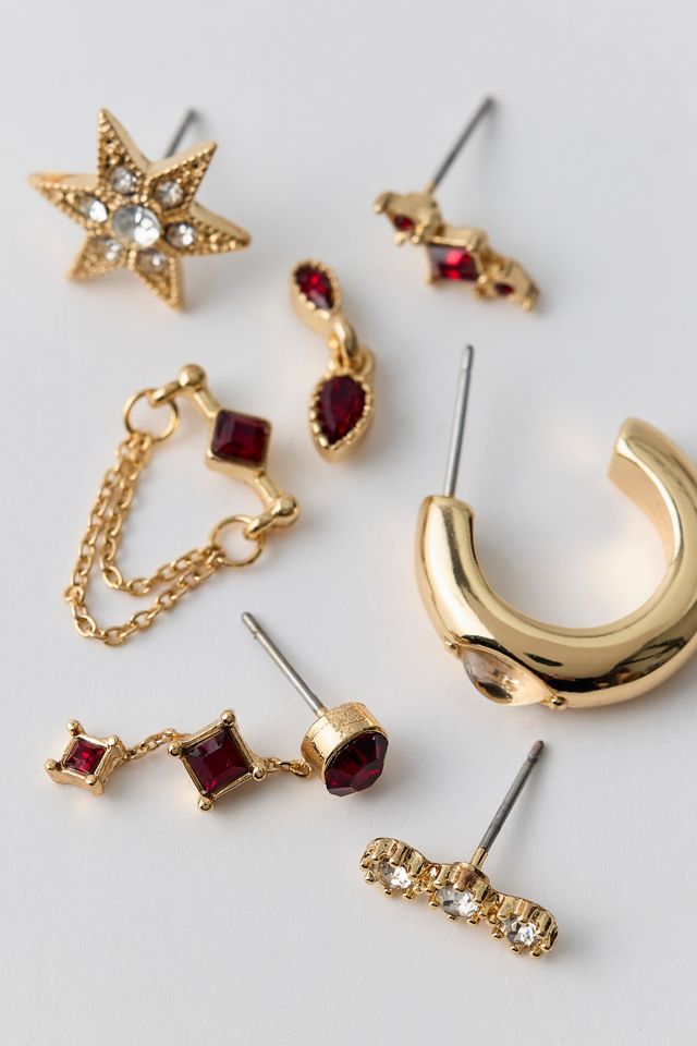 Strange Powers Stars & Gems Multi Earrings Set #1