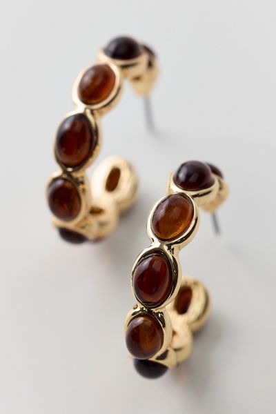 Boucles d'oreilles anneaux Samia Stone