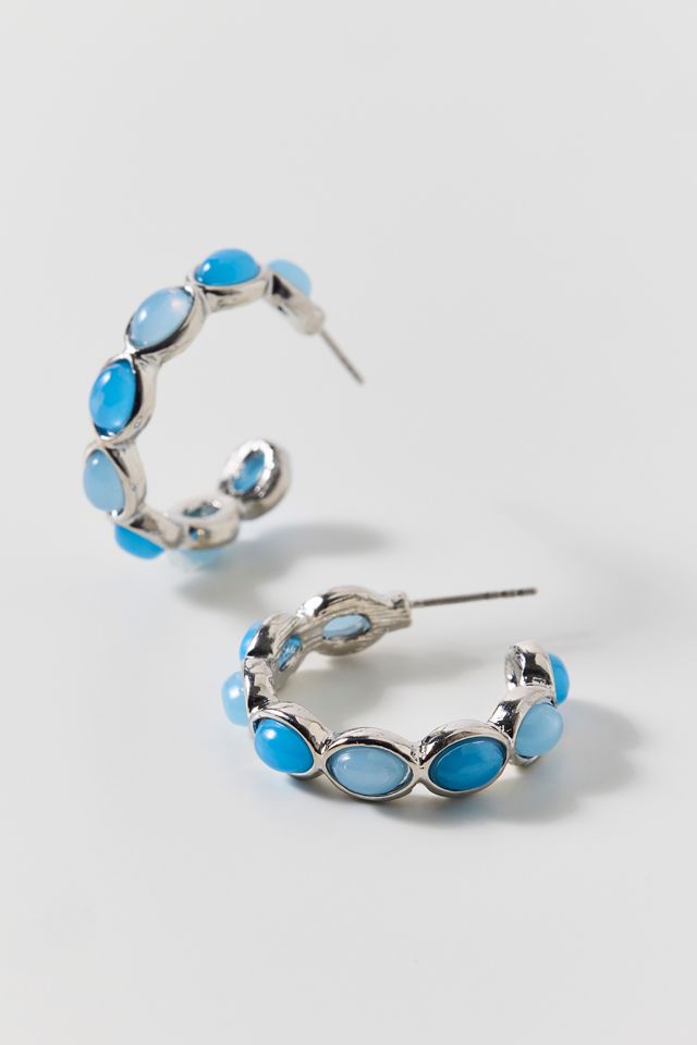 Samia Stone Hoop Earrings #1