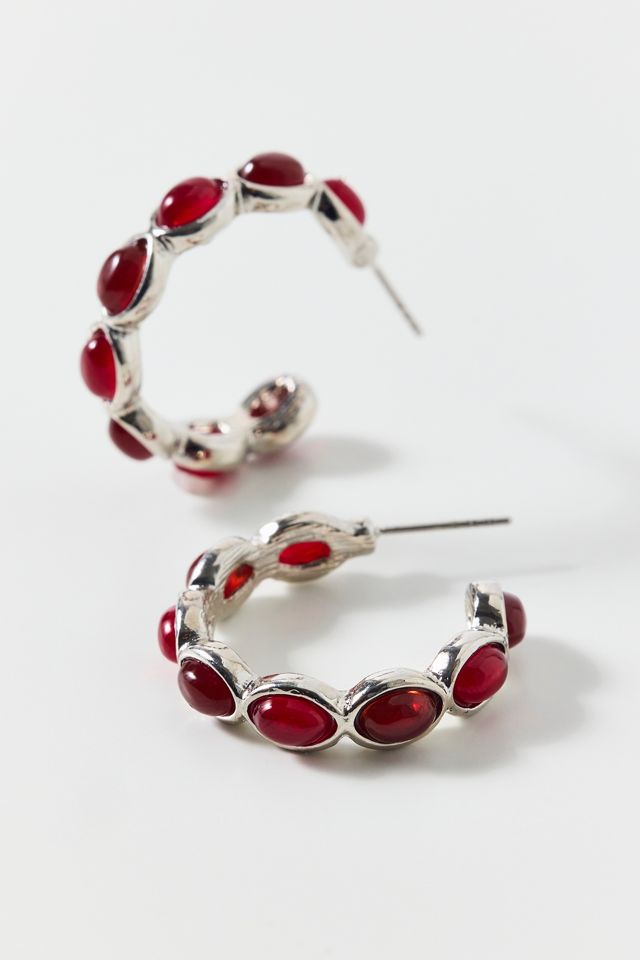 Samia Stone Hoop Earrings #2