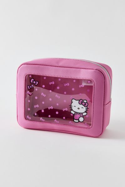 Pochette cosmétique en similicuir à fenêtre à noeuds Impressions Vanity Co.