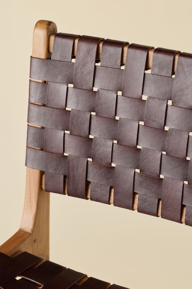 Sloan Woven Leather Counter Stool #3