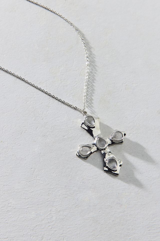 Strange Powers Stone Cross Pendant Necklace #1
