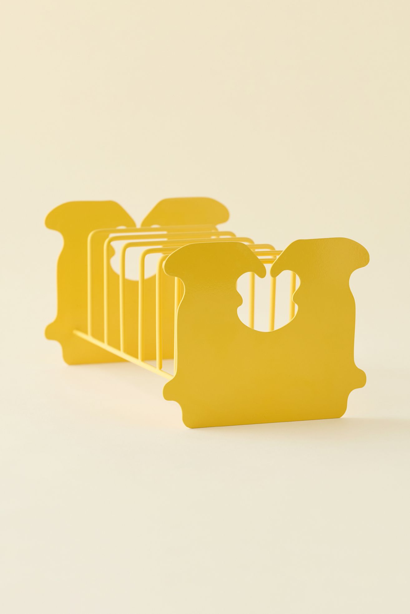 Bread Tag Iron Vinyl Record Storage Rack - Yellow, Regular, ONE SIZE
