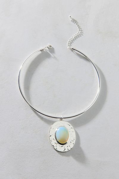 Strange Powers Hammered Pendant Wire Choker Necklace