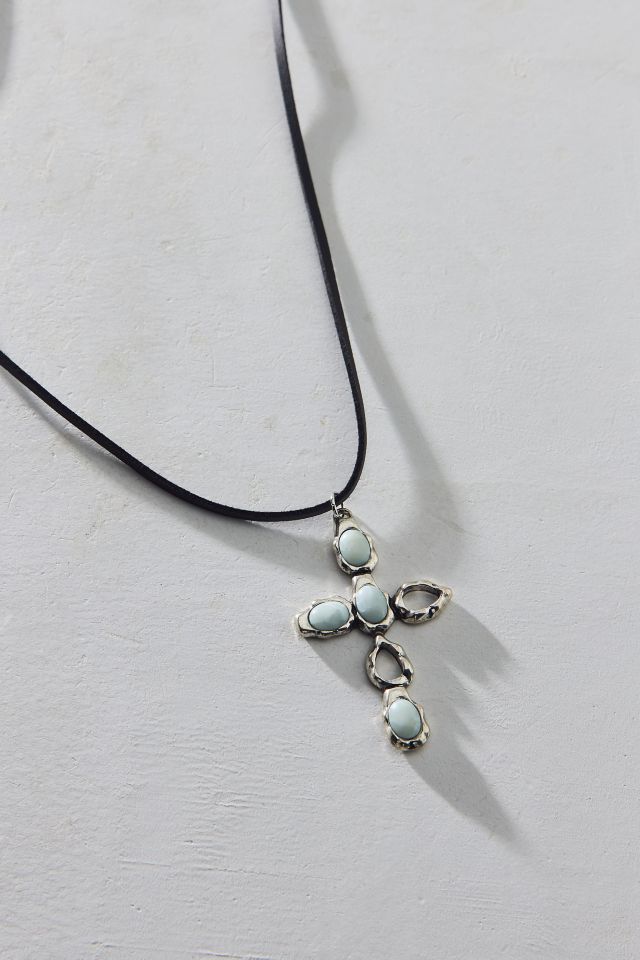 Strange Powers Cross Pendant Corded Necklace #1