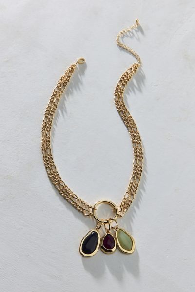 Urban Outfitters Strange Powers Charm Cluster Necklace In Gold, Women's At  In Gold