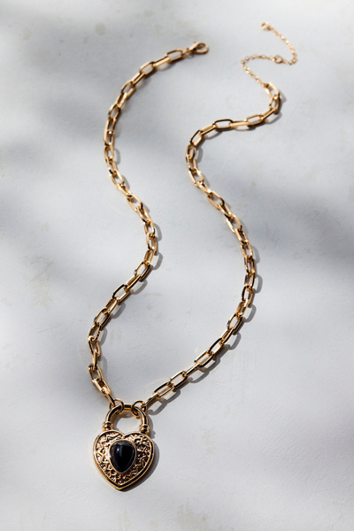 Margaret Heart Padlock Pendant Necklace