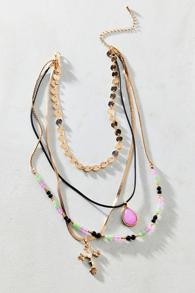 Urban Outfitters Strange Powers Coin Layered Necklace In Gold, Women's At