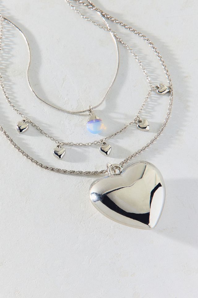 Myth Of Love Heart Pendant Layering Necklace Set #1