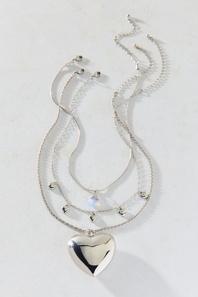 Myth Of Love Heart Pendant Layering Necklace Set