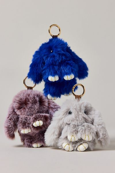Porte-clés en peluche lapin