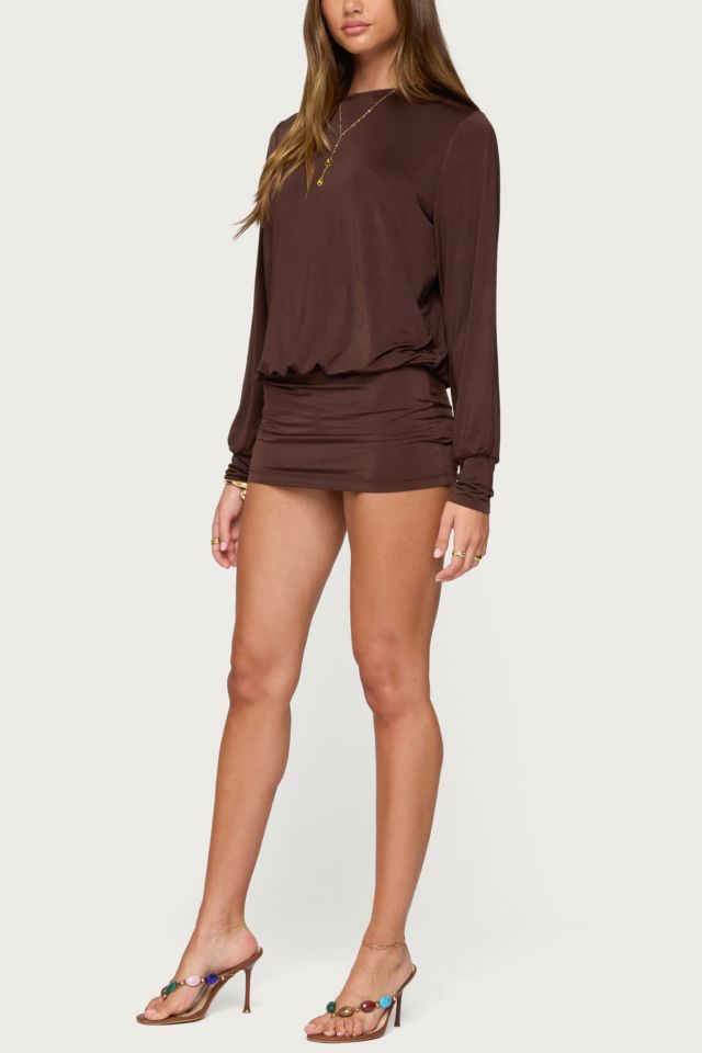 Edikted Guilia Backless Long Sleeve Romper #3
