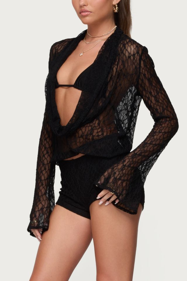 Edikted Lera Lacey Shorts #1