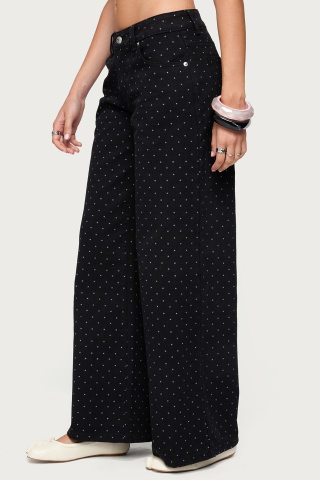 Edikted Misha Polka Dot Baggy Low Jeans #2