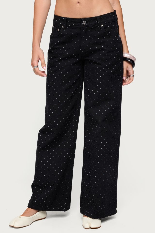 Edikted Misha Polka Dot Baggy Low Jeans #3